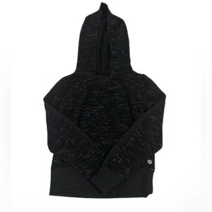 Avia Kids Hoodie XS 4/5 Black Space Dye Pullover Athleisure Sweatshirt